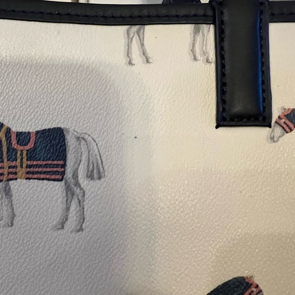 Tory Burch Rare Pony Tale Pattern Tote Bag - Picture 7 of 13
